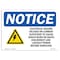 Signmission OSHA Notice Sign, 5" Height, 7" Width, Electrical Hazard Voltage Or Sign With Symbol, Landscape OS-NS-D-57-L-11655 - alternate 1